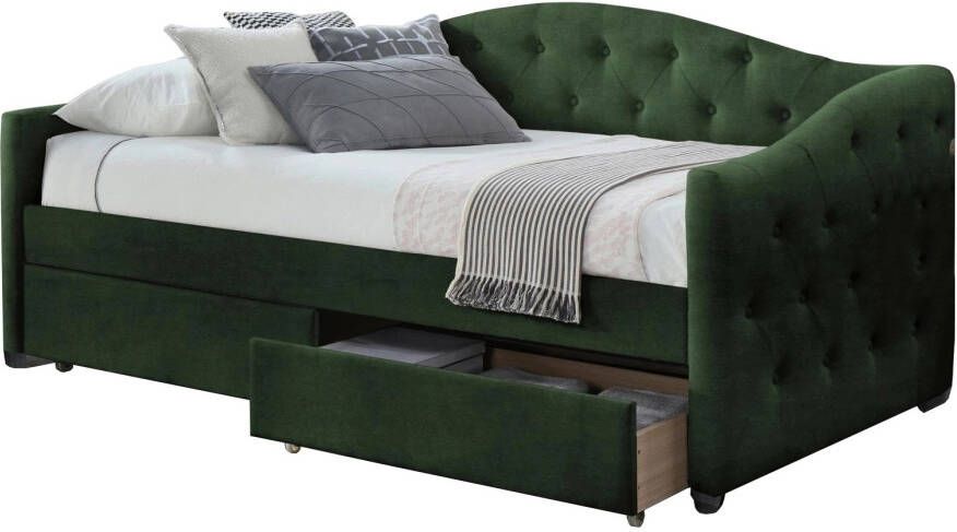 Home Style Eenpersoonsbed Ladebed Aloha 215 cm breed donker groen