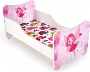 Home Style Kinderbed Happy Fee 70x140cm in wit met roze