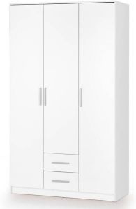 Home Style Kledingkast Lima 120 cm breed in hoogglans wit