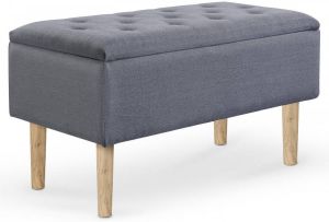 Home Style Opbergbank Cleo 80 cm breed in grijs