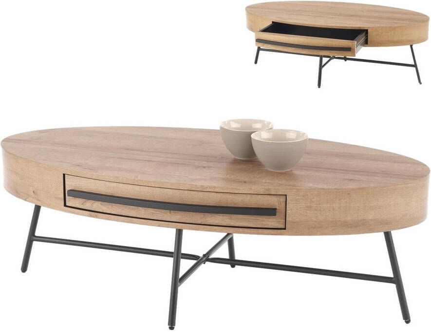 Home Style Ovale salontafel Carolina 120x60 cm