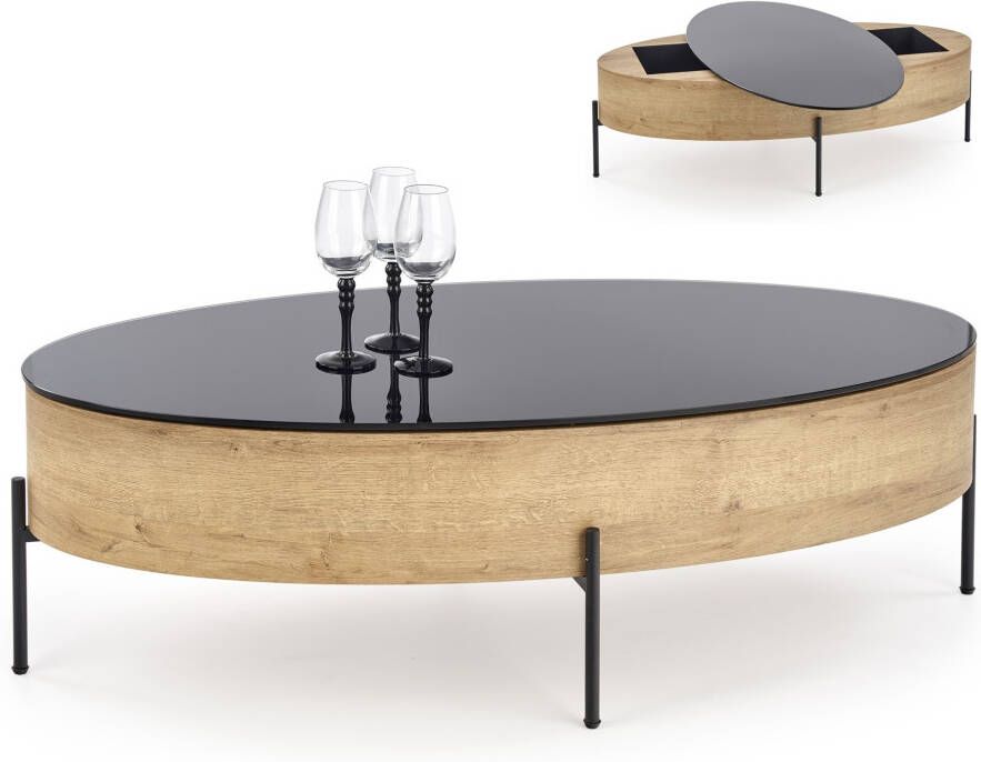 Home Style Ovale salontafel Zenga 120x60 cm