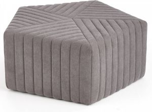 Home Style Poef Hexa Big 35 cm hoog in grijs