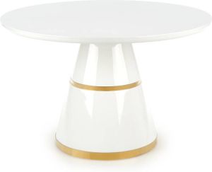 Home Style Ronde eettafel Vegas 120 cm breed hoogglans wit