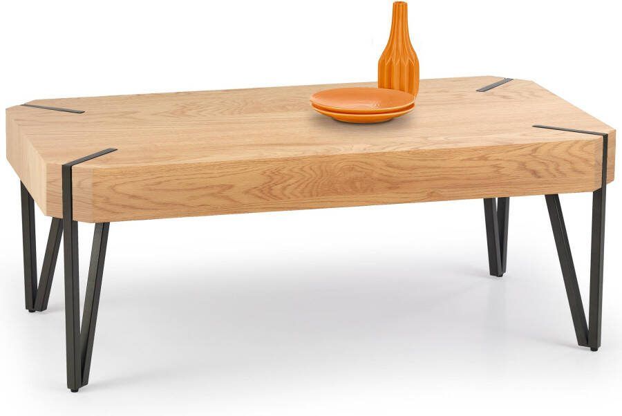 Home Style Salontafel Emily 110 cm breed in goud eiken