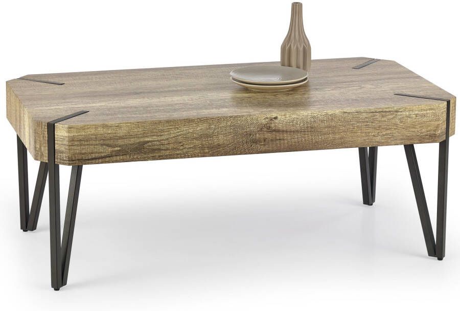 Home Style Salontafel Emily 110 cm breed in wild eiken