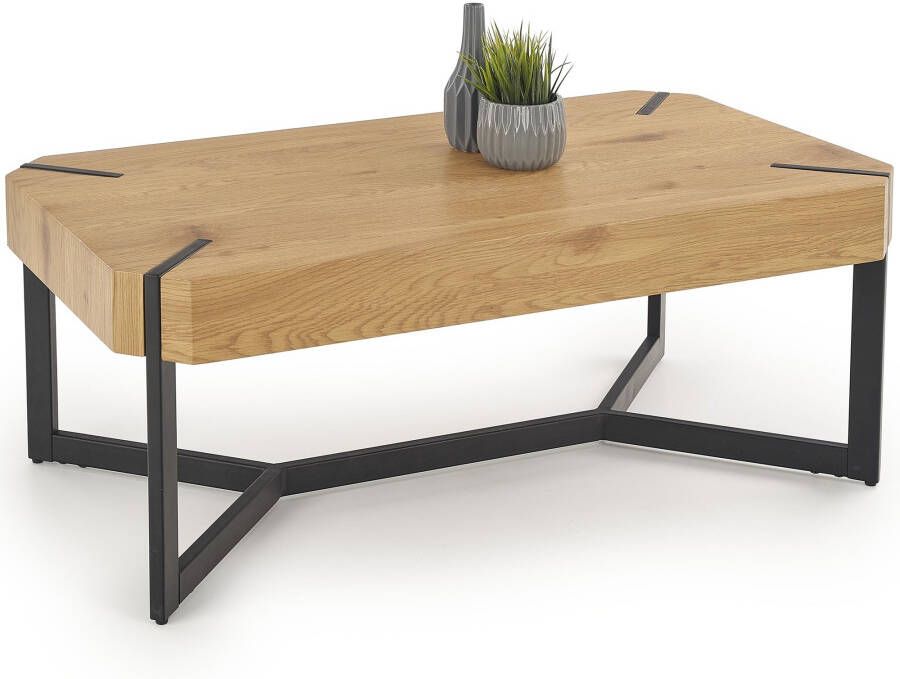 Home Style Salontafel Lavida 110 cm breed goud eiken