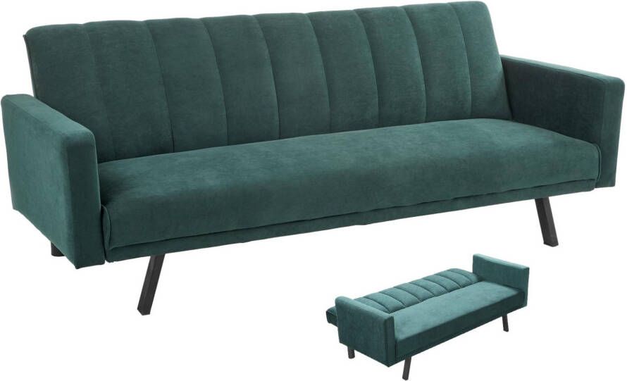Home Style Slaapbank Armando 192 cm breed donker groen
