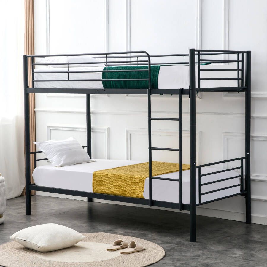 Home Style Stapelbed Bunky 90x200 cm zwart metaal
