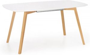 Home Style Uitschuifbare eettafel Kajetan 135 tot 185 cm breed in mat wit