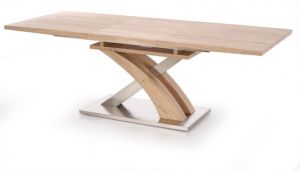 Home Style Uitschuifbare eettafel Sandor 160 tot 220 cm breed in goud eiken