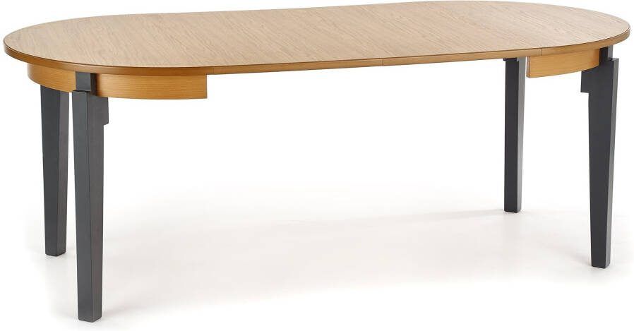 Home Style Uitschuifbare ronde eettafel Sorbus 100 tot 200 cm breed in goud eiken