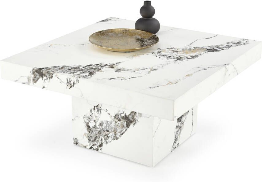Home Style Vierkant salontafel Monolit 80x80 marmer wit