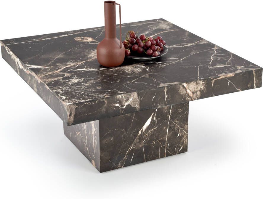Home Style Vierkant salontafel Monolit 80x80 marmer zwart