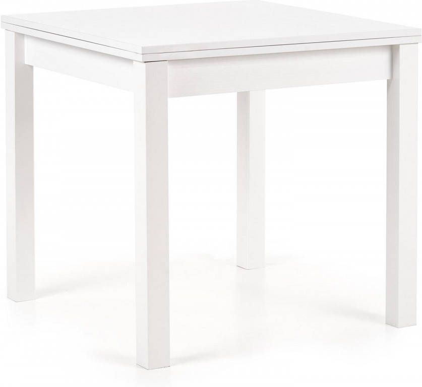 Home Style Vierkante eettafel Gracjan uitschuifbaar 80x80 cm wit