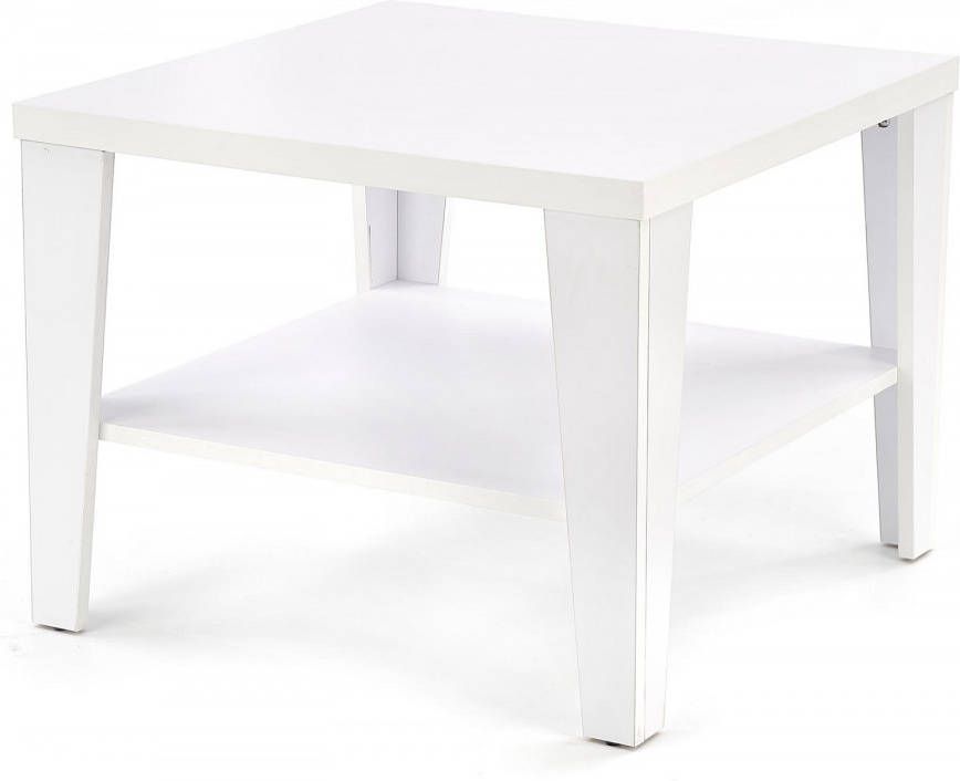 Home Style Vierkante salontafel Manta 70x54x70 cm breed in wit