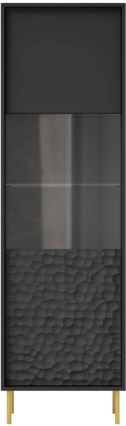 Home Style Vitrinekast Bullet mat zwart 185 cm hoog 1 deur