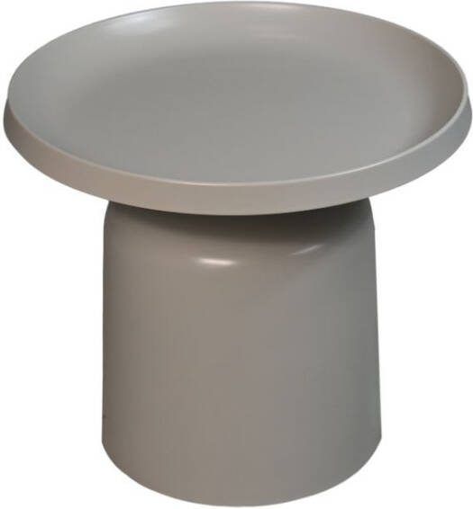 HSM Collection Bijzettafel Mara 50x42 Warm grijs Gepoedercoat metaal