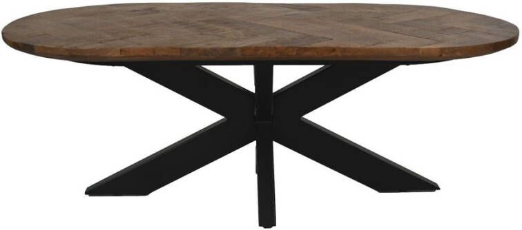 HSM Collection Ovale salontafel Verona 120 cm breed Naturel Mangohout
