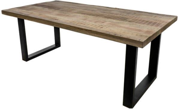 HSM Collection Rechthoekige eettafel Melbourne 160x90 mangohout metaal
