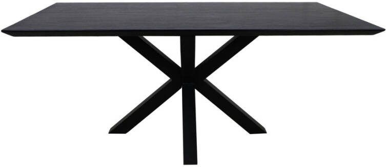 HSM Collection Rechthoekige eettafel Zurich 180x90 zwart acaciahout