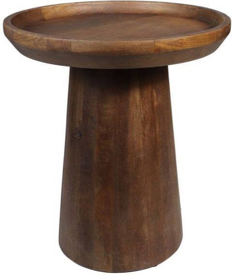 HSM Collection Ronde salontafel Drum 45x50 Mat bruin Mangohout