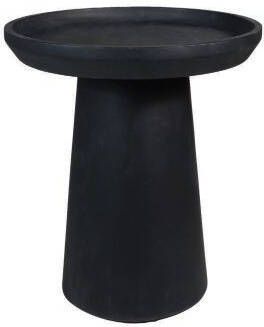 HSM Collection Ronde salontafel Drum 45x50 mat zwart mangohout