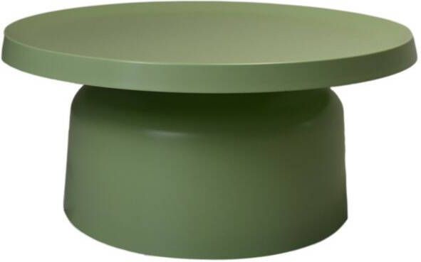 HSM Collection Ronde salontafel Mara 75x35 licht groen gepoedercoat metaal