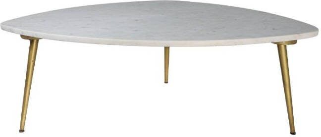 HSM Collection Salontafel Marseille 90x60 Wit goud Marmer metaal