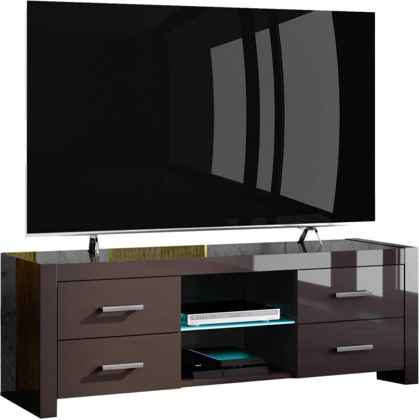 Hubertus Meble Tv-meubel Andora Lux 150 cm breed Hoogglans bruin