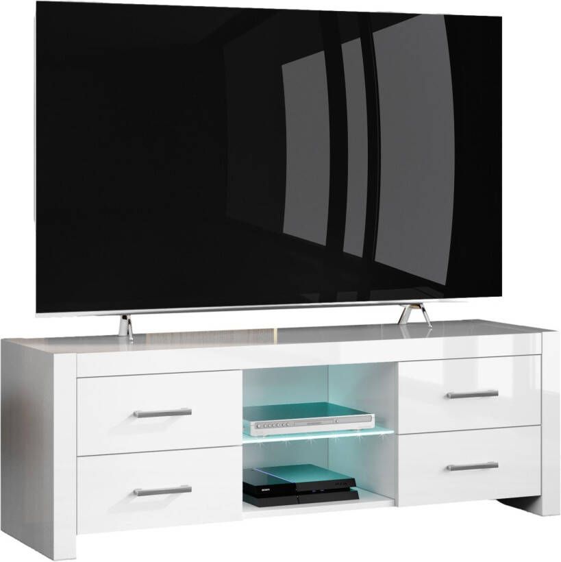 Hubertus Meble Tv-meubel Andora Lux 150 cm breed Hoogglans wit