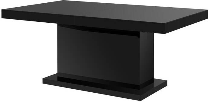Hubertus Meble Uitschuifbare salontafel Matera Lux 120 tot 170 cm breed hoogglans zwart