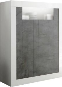 Pesaro Mobilia Buffetkast Urbino 144 cm hoog in hoogglans wit met oxid