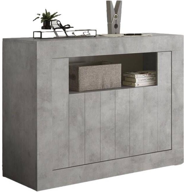 Pesaro Mobilia Dressoir Urbino 110 cm breed in grijs beton