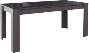 Pesaro Mobilia Eettafel Kristal 180 cm breed in hoogglans antraciet