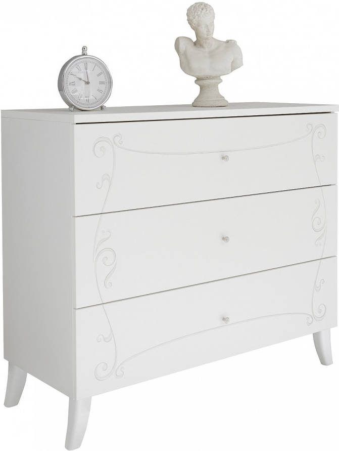 Pesaro Mobilia Ladekast Soler 104 cm breed in mat wit