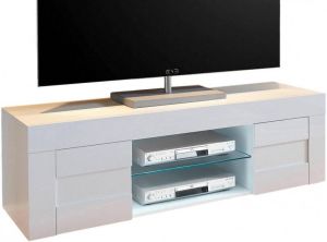 Pesaro Mobilia Tv-meubel Easy 138 cm breed hoogglans wit