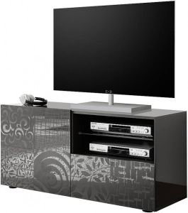 Pesaro Mobilia Tv-meubel Miro 121 cm breed in hoogglans antraciet