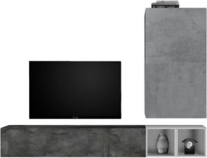 Pesaro Mobilia TV-wandmeubel set Anderson in grijs beton met oxid