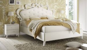 Pesaro Mobilia Tweepersoonsbed Cleopatra 160x200cm in mat wit