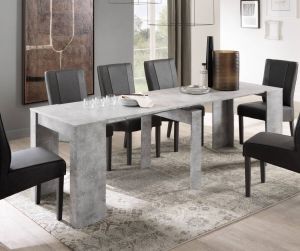 Pesaro Mobilia Uitschuifbare eettafel Console grijs beton