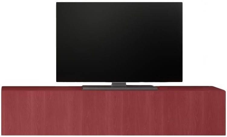 Pesaro Mobilia Zwevend Tv-meubel Tesla 138 cm breed in rood