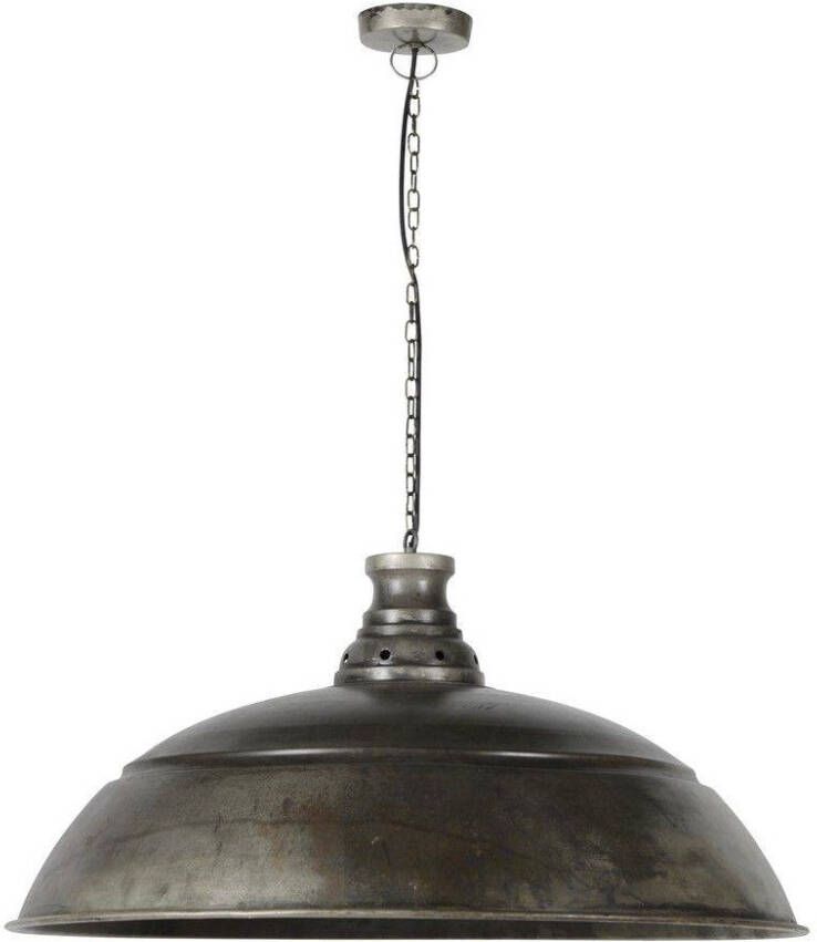 Zaloni Hanglamp industry 1LxØ80 van 80 cm breed Oud zilver