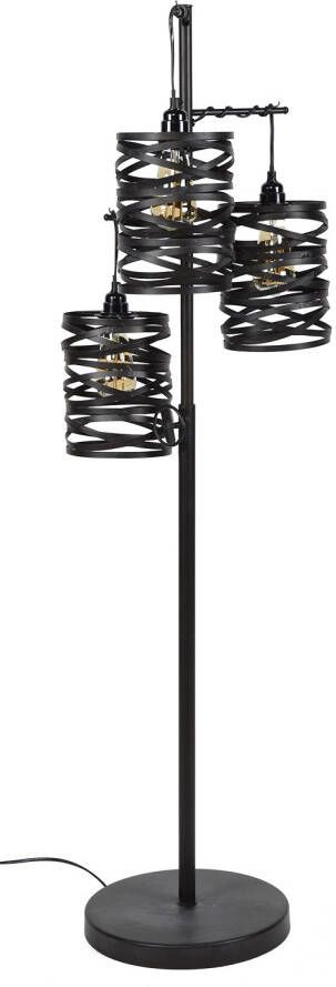 Zaloni Vloerlamp Twister 150 cm hoog in slate grijs