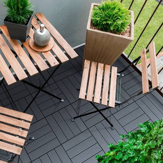 Trendyard Composiet Terrastegels 30 x 30 Leigrijs 4 Stuks