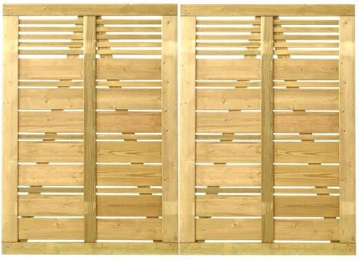 Trendyard Geïmpregneerd Houten Dubbele Tuinpoort Silence 200 x 140 CM