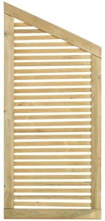 Trendyard Geïmpregneerd Houten Tuinscherm Met Schuine Kant Silence 64 x 140 110 CM