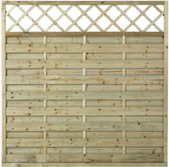 Trendyard Geimpregneerd Houten Tuinscherm Met Trellis Bergen 180 x 180 CM