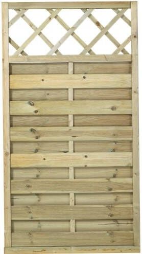 Trendyard Geimpregneerd Houten Tuinscherm Met Trellis Bergen 90 x 165 CM