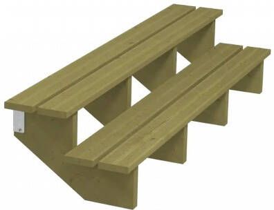 Plus Danmark Tuintrap hout 2 treden inclusief treden 50 x 34 x 180 cm